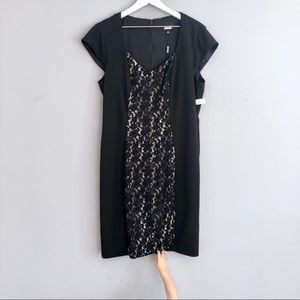 NWOT Alexia Admor Lace-Front Sheath Dress black XL